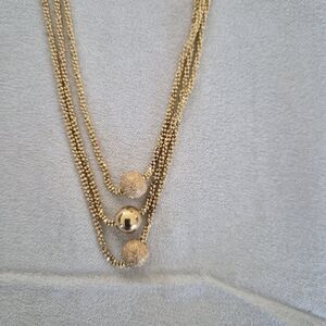 Ross-Simons 14K Gold Triple-Strand Necklace With Gold Beads